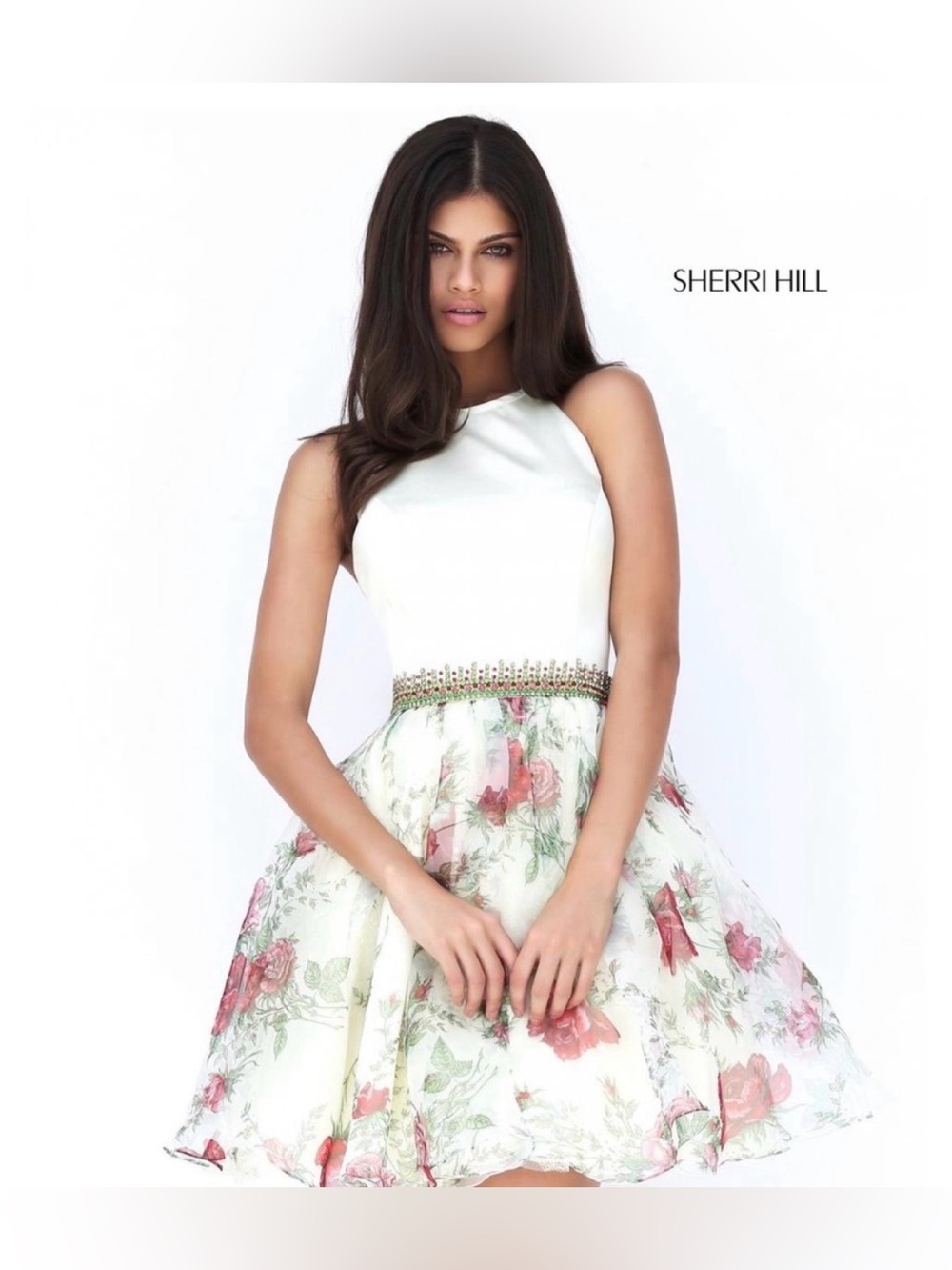 Sherri Hill 50853 Floral Organza PROM/HOMECOMING Dress - NWT Size 4